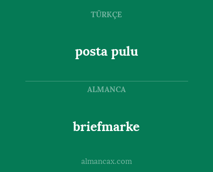 briefmarke - posta pulu