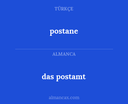 postane - das postamt