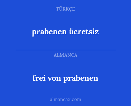 prabenen ücretsiz - frei von prabenen