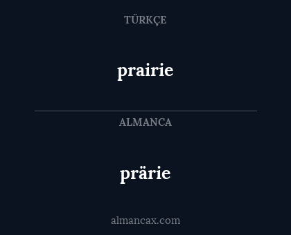 prärie - prairie