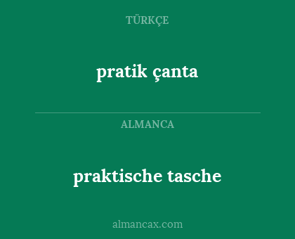 pratik çanta - praktische tasche