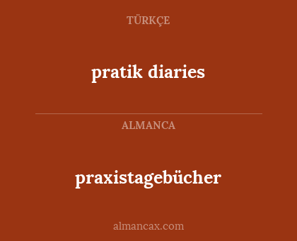 praxistagebücher - pratik diaries