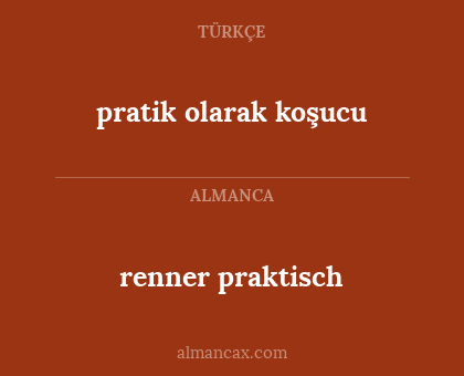 pratik olarak koşucu - renner praktisch