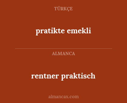 rentner praktisch - pratikte emekli