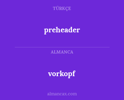 vorkopf - preheader