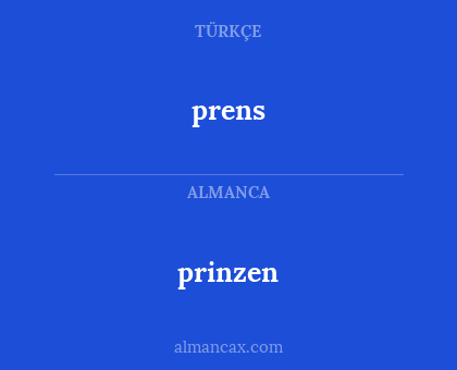 prens - prinzen