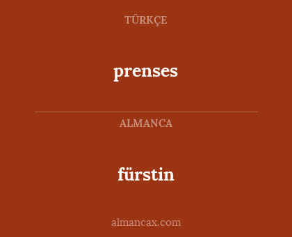 fürstin - prenses