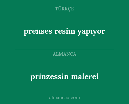 prinzessin malerei - prenses resim yapıyor