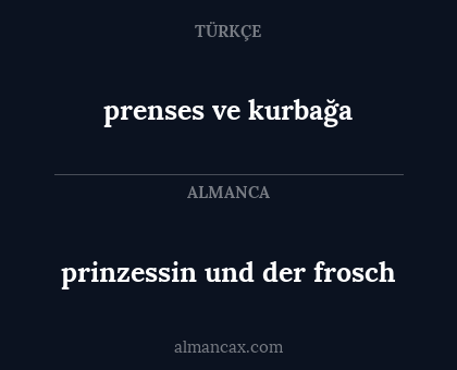 prenses ve kurbağa - prinzessin und der frosch