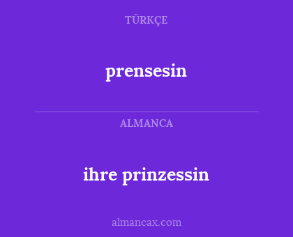 prensesin - ihre prinzessin