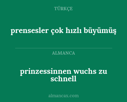 prensesler çok hızlı büyümüş - prinzessinnen wuchs zu schnell