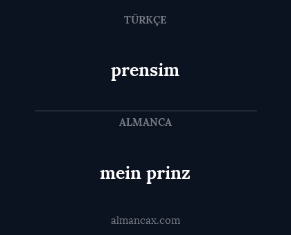 mein prinz - prensim