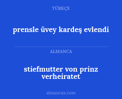 prensle üvey kardeş evlendi - stiefmutter von prinz verheiratet