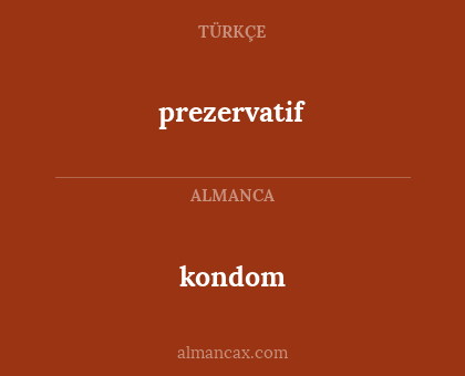 kondom - prezervatif