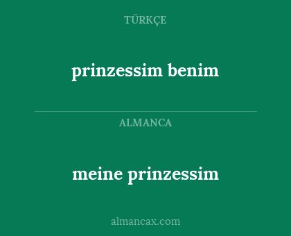 prinzessim benim - meine prinzessim