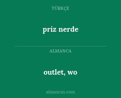 outlet, wo - priz nerde