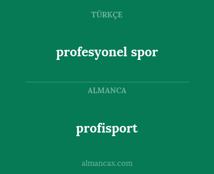 profisport - profesyonel spor