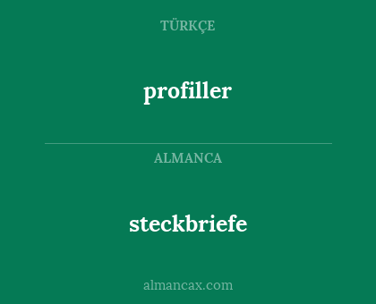 steckbriefe - profiller