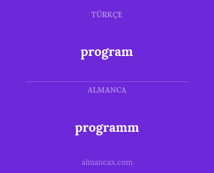 program - programm