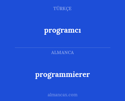 programcı - programmierer