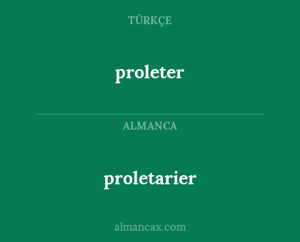 proletarier - proleter