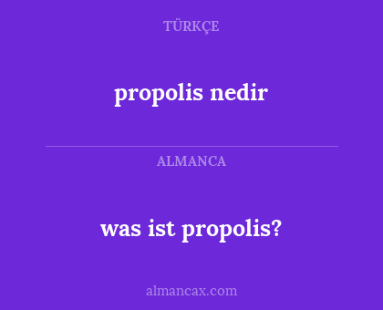 was ist propolis? - propolis nedir