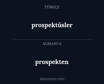 prospekten - prospektüsler