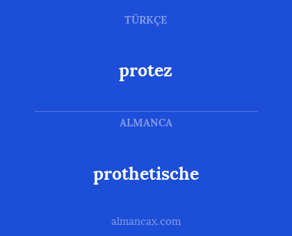 prothetische - protez