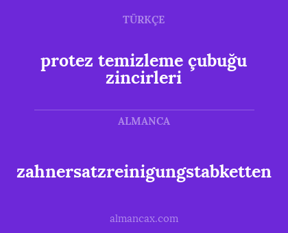 protez temizleme çubuğu zincirleri - zahnersatzreinigungstabketten