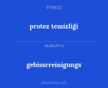 gebissrreinigungs - protez temizliği