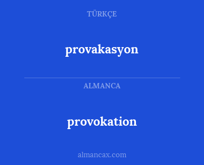 provokation - provakasyon