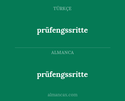prüfengssritte - prüfengssritte
