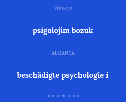 beschädigte psychologie i - psigolojim bozuk