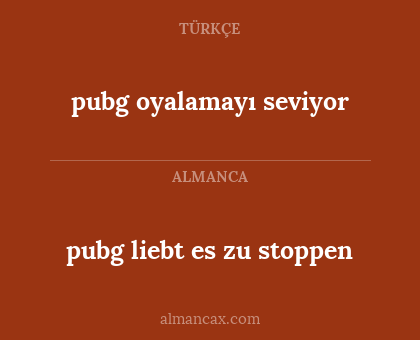pubg liebt es zu stoppen - pubg oyalamayı seviyor