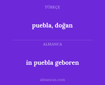 puebla, doğan - in puebla geboren
