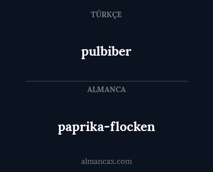 paprika-flocken - pulbiber