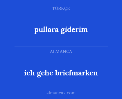 pullara giderim - ich gehe briefmarken