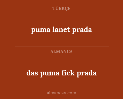 puma lanet prada - das puma fick prada