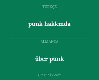 über punk - punk hakkında