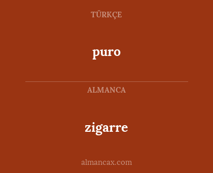 zigarre - puro