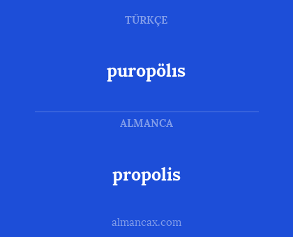 puropölıs - propolis