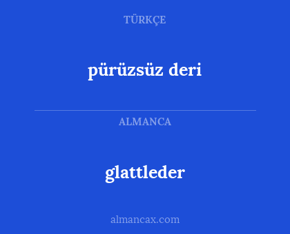 pürüzsüz deri - glattleder