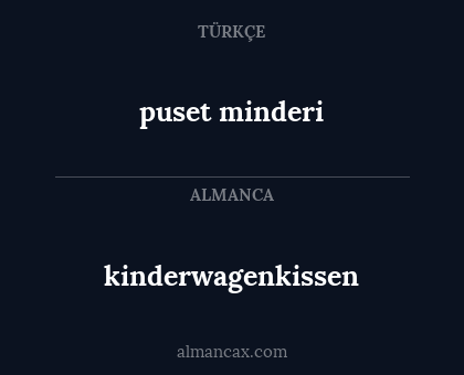 puset minderi - kinderwagenkissen