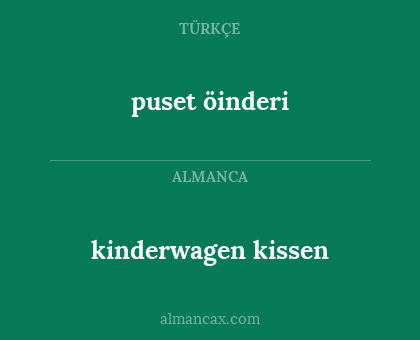 puset öinderi - kinderwagen kissen