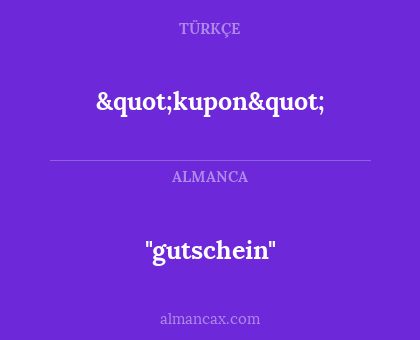 "gutschein" - "kupon"