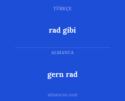 gern rad - rad gibi