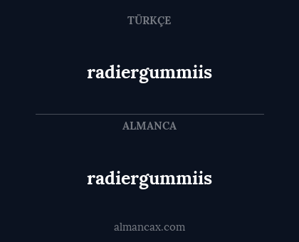 radiergummiis - radiergummiis