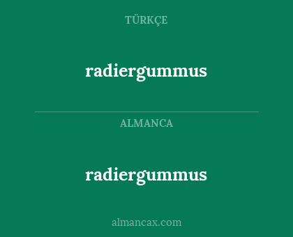 radiergummus - radiergummus
