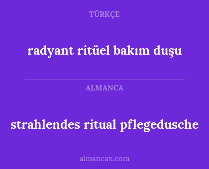 strahlendes ritual pflegedusche - radyant ritüel bakım duşu