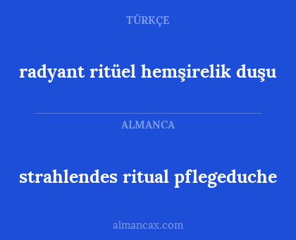 radyant ritüel hemşirelik duşu - strahlendes ritual pflegeduche